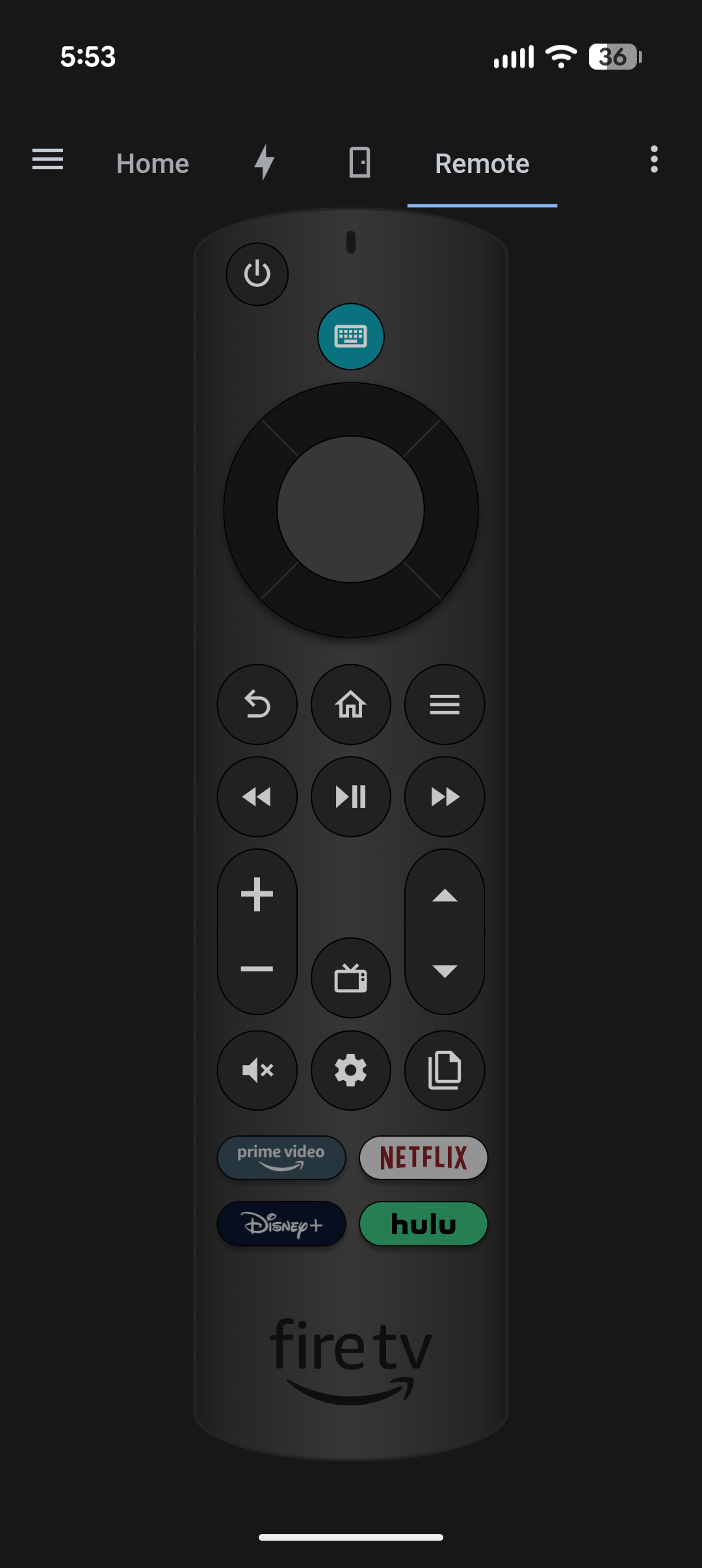 Google Home — Fire TV remote control